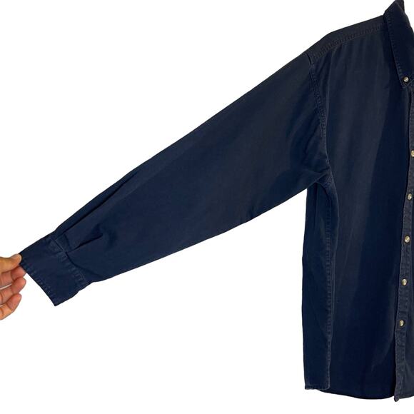 Columbia Sportswear Blue Button Up Outdoor Dress Shirt Top 100% Cotton Large - Picture 4 of 6